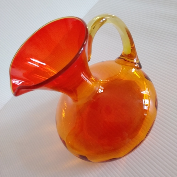 Artisan Hand Blown Glass Art Rare Vintage Glass Hand Crafted Romantic Sunset - Picture 9 of 9